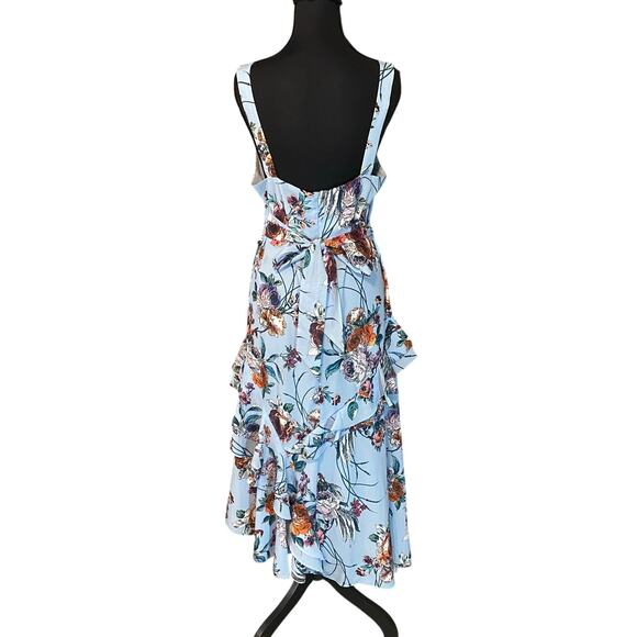 Cooper St Floral Ruffle Maxi Dress Blue Multicolor AUS 12 / US 8 Wedding Guest - Picture 3 of 10
